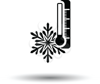 Winter cold icon. White background with shadow design. Vector illustration.