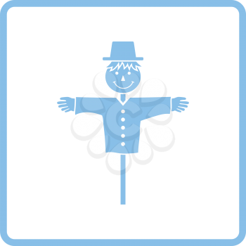 Scarecrow icon. Blue frame design. Vector illustration.