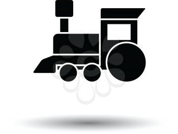 Train toy ico. White background with shadow design. Vector illustration.
