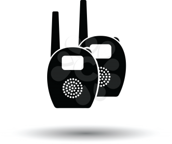 Baby radio monitor ico. White background with shadow design. Vector illustration.