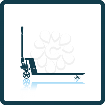 Hydraulic trolley jack icon. Shadow reflection design. Vector illustration.