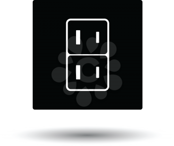Japan electrical socket icon. White background with shadow design. Vector illustration.