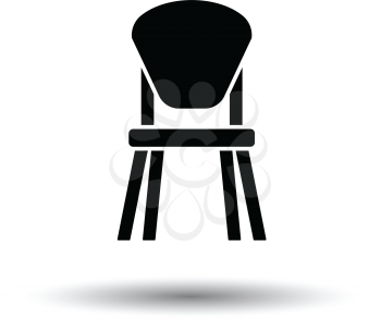 Child chair icon. White background with shadow design. Vector illustration.