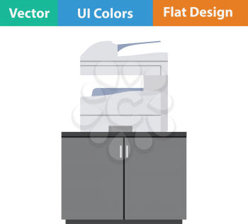 Copying machine icon. Flat design. Vector illustration.