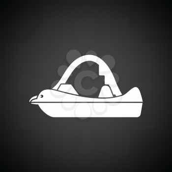 icon. Black background with white. Vector illustration.