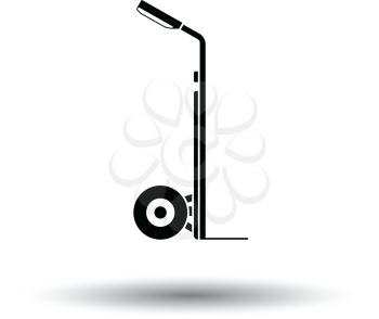 Warehouse trolley icon. White background with shadow design. Vector illustration.