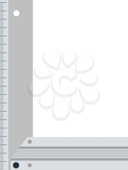 Setsquare icon. Flat color design. Vector illustration.