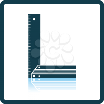 Setsquare icon. Shadow reflection design. Vector illustration.