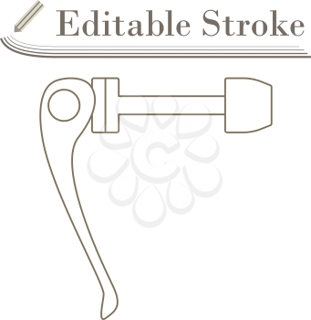 Bike Quick Release Icon. Editable Stroke Simple Design. Vector Illustration.