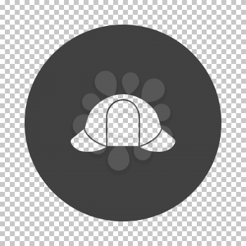 Sherlock Hat Icon. Subtract Stencil Design on Tranparency Grid. Vector Illustration.