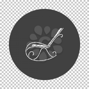 Rocking Chair Icon. Subtract Stencil Design on Tranparency Grid. Vector Illustration.