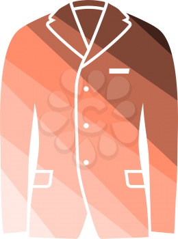 Business Suit Icon. Flat Color Ladder Design. Vector Illustration.
