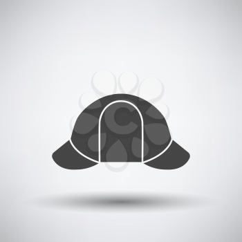 Sherlock Hat Icon. Dark Gray on Gray Background With Round Shadow. Vector Illustration.