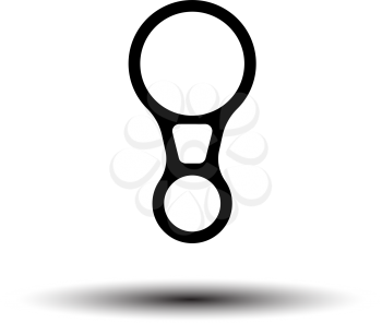 Alpinist Descender Icon. Black on White Background With Shadow. Vector Illustration.