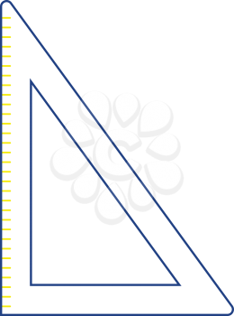 Icon of Triangle. Thin line design. Vector illustration.