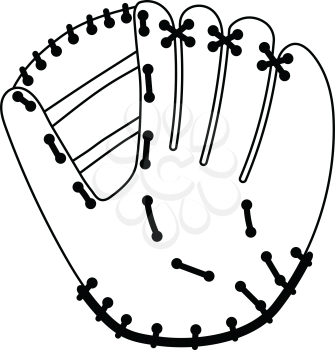 Baseball glove icon. Thin line design. Vector illustration.