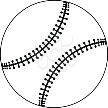 Baseball ball icon. Thin line design. Vector illustration.