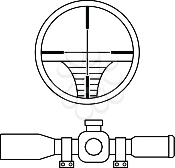 Icon of scope. Thin line design. Vector illustration.