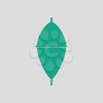 Icon of float . Gray background with green. Vector illustration.