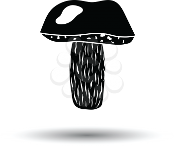 Mushroom  icon. White background with shadow design. Vector illustration.