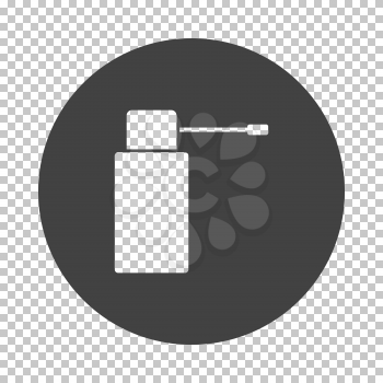 Inhalator icon. Subtract stencil design on tranparency grid. Vector illustration.