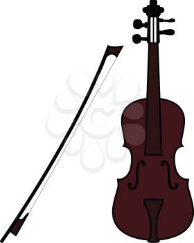 Violin icon. Flat color design. Vector illustration.