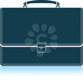 Suitcase icon. Shadow reflection design. Vector illustration.