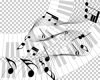Musical note staff. EPS 10 vector illustration without transparency.