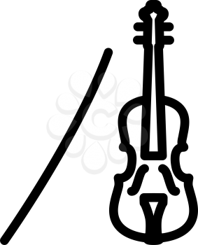 Violin Icon. Bold outline design with editable stroke width. Vector Illustration.