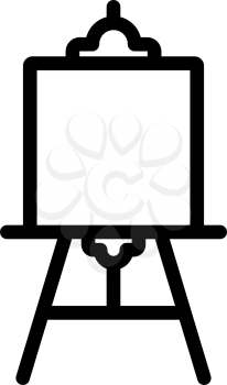 Easel Icon. Bold outline design with editable stroke width. Vector Illustration.