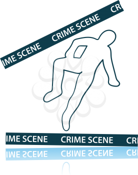 Crime Scene Icon. Shadow Reflection Design. Vector Illustration.