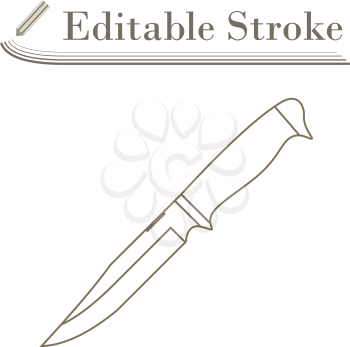 Knife Icon. Editable Stroke Simple Design. Vector Illustration.