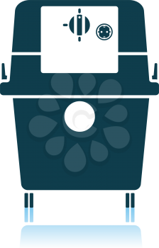 Vacuum Cleaner Icon. Shadow Reflection Design. Vector Illustration.