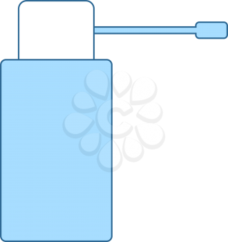 Inhalator Icon. Thin Line With Blue Fill Design. Vector Illustration.