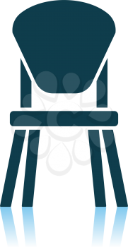 Child Chair Icon. Shadow Reflection Design. Vector Illustration.