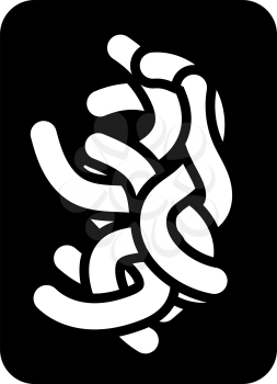 Icon Of Worm Container. Black Stencil Design. Vector Illustration.