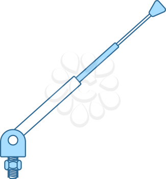 Radio Antenna Component Icon. Thin Line With Blue Fill Design. Vector Illustration.