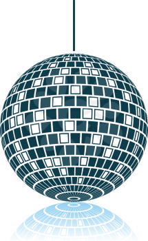 Party Disco Sphere Icon. Shadow Reflection Design. Vector Illustration.