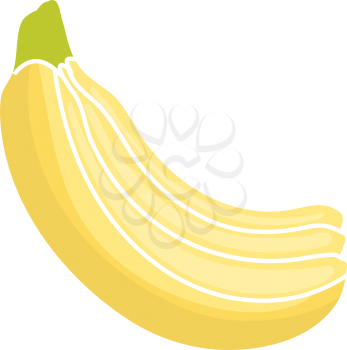 Icon Of Banana In Ui Colors. Flat Color Design. Vector Illustration.