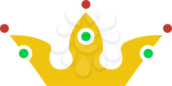 Party Crown Icon. Flat Color Design. Vector Illustration.