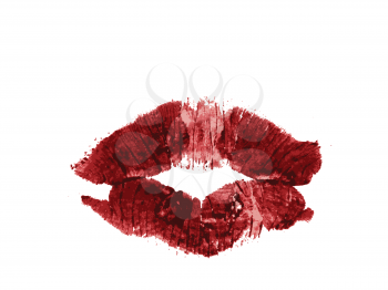 Royalty Free Clipart Image of a Lipstick Print