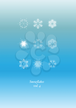 Royalty Free Clipart Image of Snowflakes