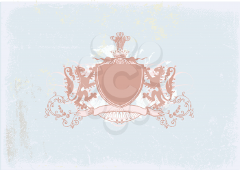 Royalty Free Clipart Image of a Heraldic Background