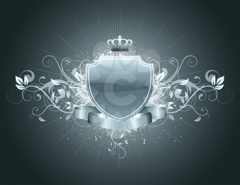 Royalty Free Clipart Image of a Heraldic Shield Background