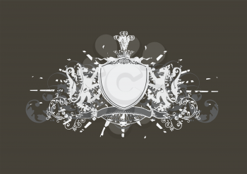 Royalty Free Clipart Image of a Heraldic Background
