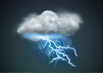 Royalty Free Clipart Image of a Raincloud