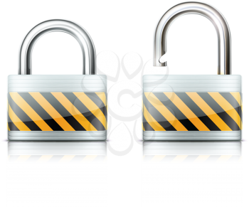 Royalty Free Clipart Image of Two Locks