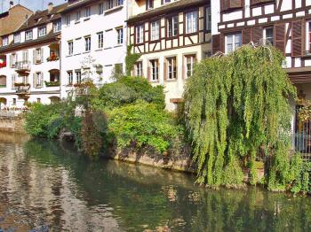 Royalty Free Photo of Buildings and Water in Strasbourg