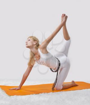 Royalty Free Photo of a Woman Doing Yoga