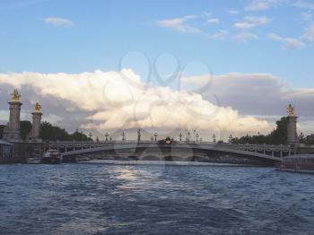 Royalty Free Photo of the Alexandre III Bridge in Paris, France